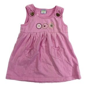 🍓4/$15🍓 Please Mum Pink Baby Dress with Heart Button Accents and Pockets